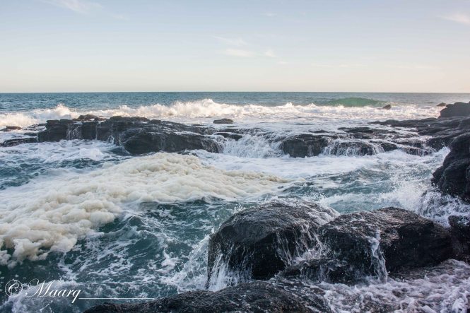 A coastline that dares you. I can't but wonder what is underneath. Blowhole, Flinders, VIC