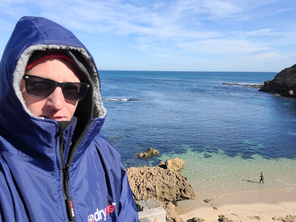 Dry Robe Swim Parka Change Robe Cold Water Immersion Sorrento Mornington Peninsula Victoria