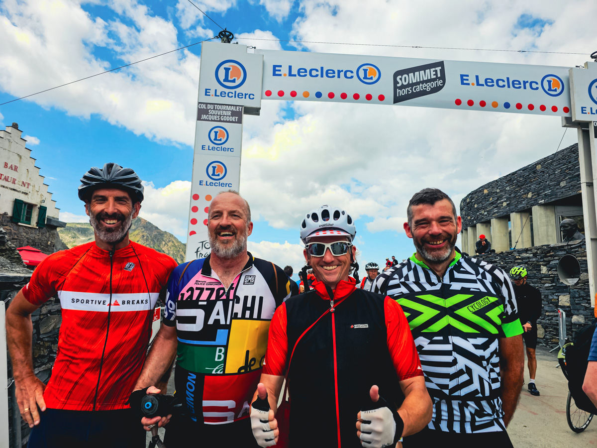 Marlon Quinn Cycling Guide and Breathwork Coach guiding Sportive Breaks Destination Sports Tour de France Tour July 2023 with Paul D'Andrea