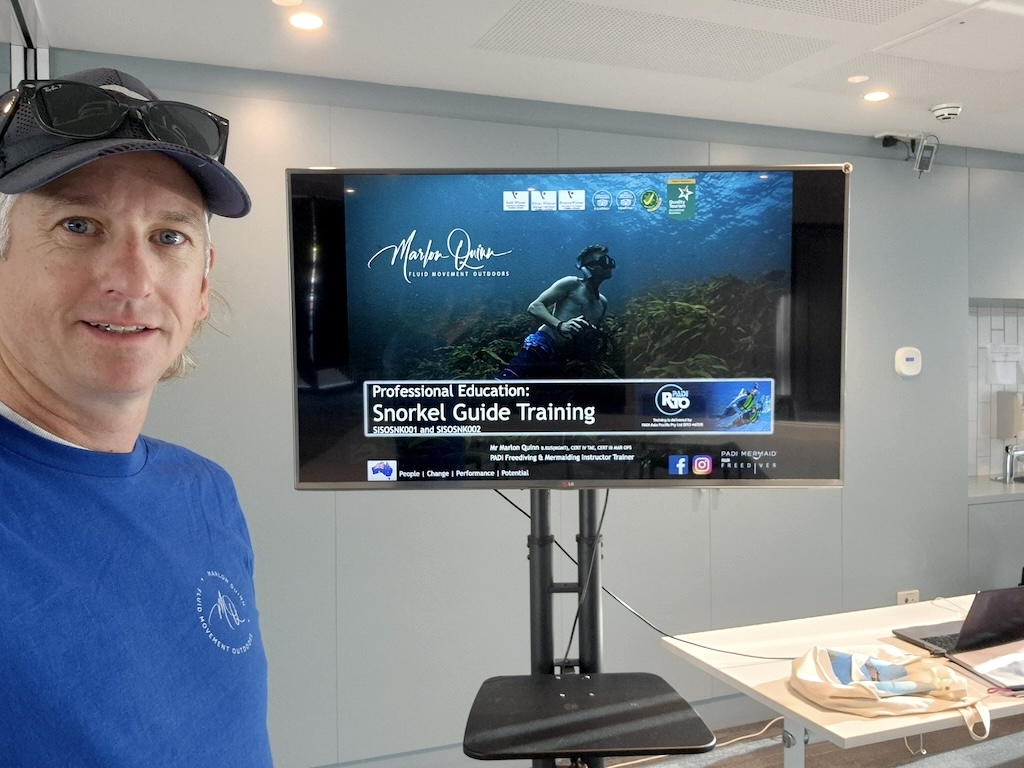 PADI Snorkel Guide Course Instructor Marlon Quinn Australia