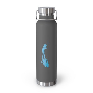 Koi Freediver Blue Splash 22oz Copper Vacuum Insulated Water Bottle
